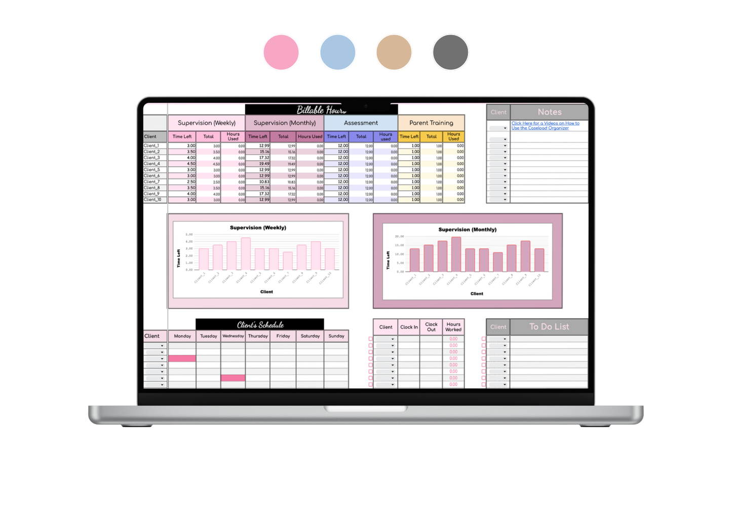 BCBA Caseload Organizer (Google Sheet)