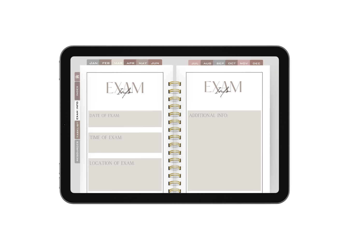 BCBA Exam Digital Study Planner - Undated