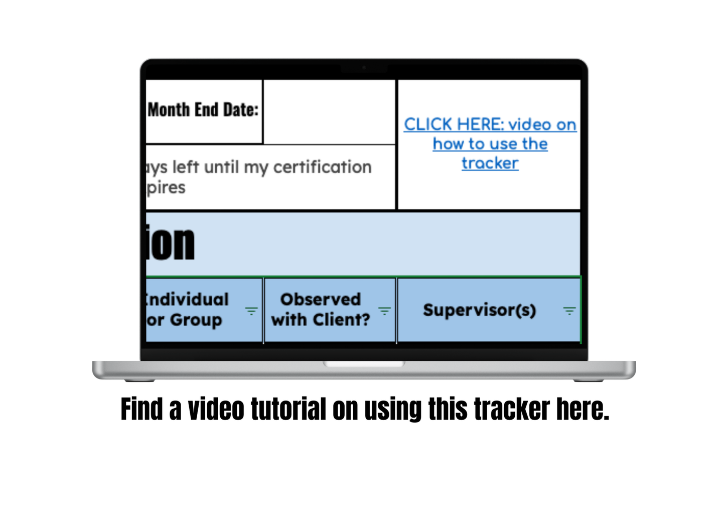 Google Sheet: RBT Supervision Tracker