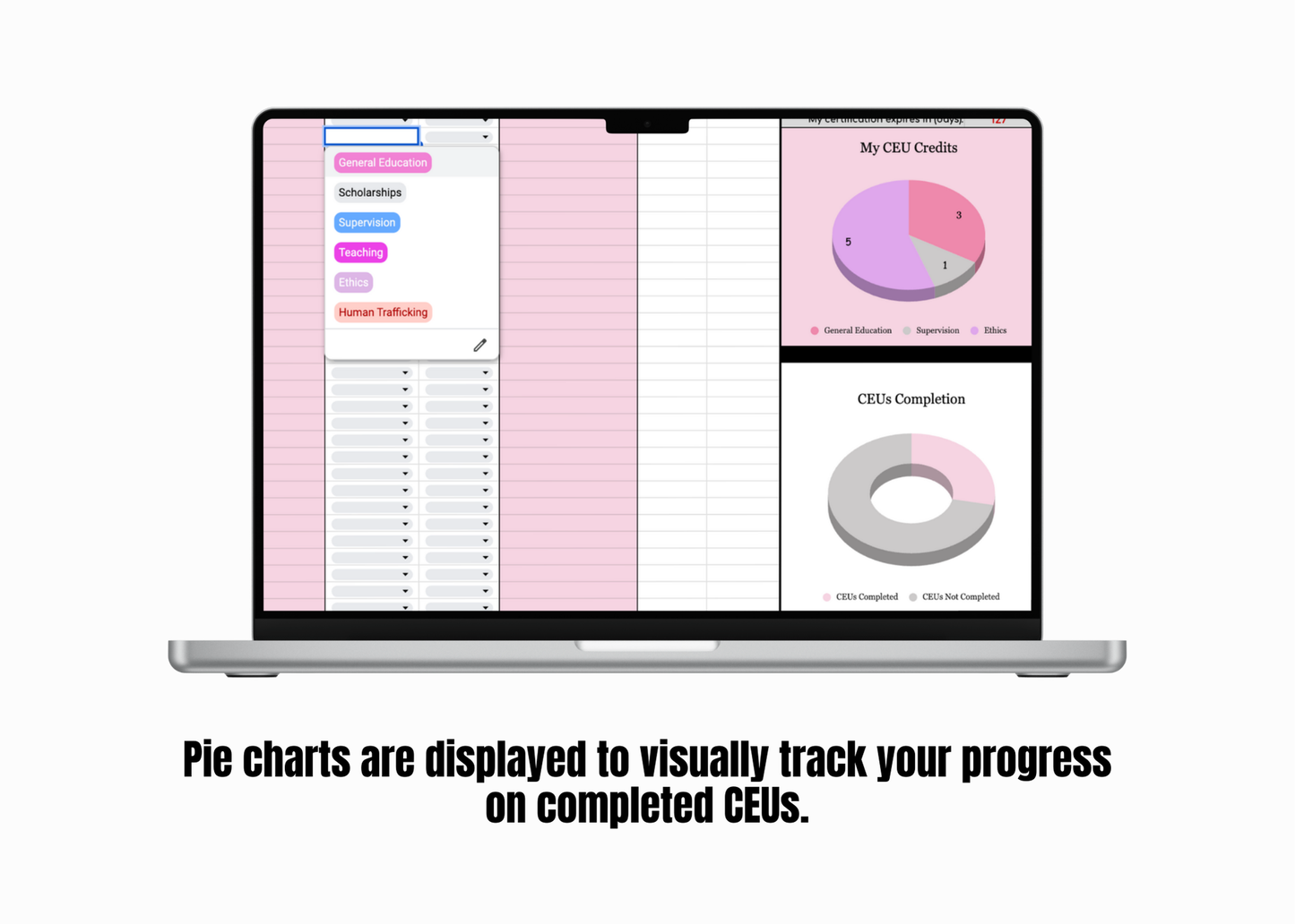 Google Sheet: CEU Tracker for BCBAs