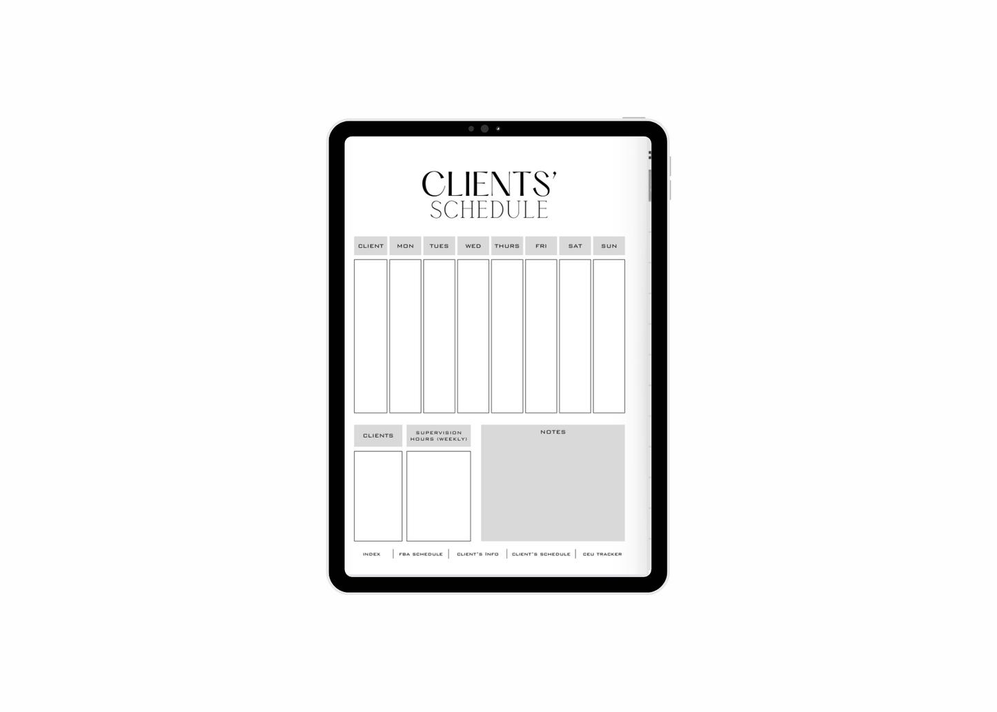 BCBA Caseload Digital Planner - Undated