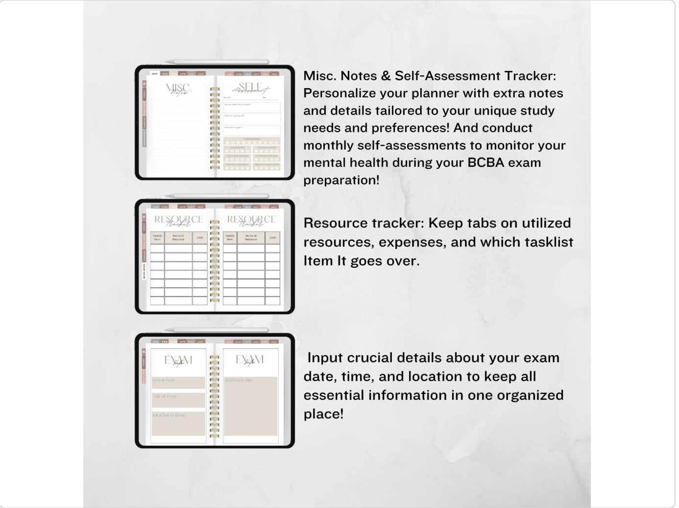 BCBA Exam Digital Study Planner - Undated